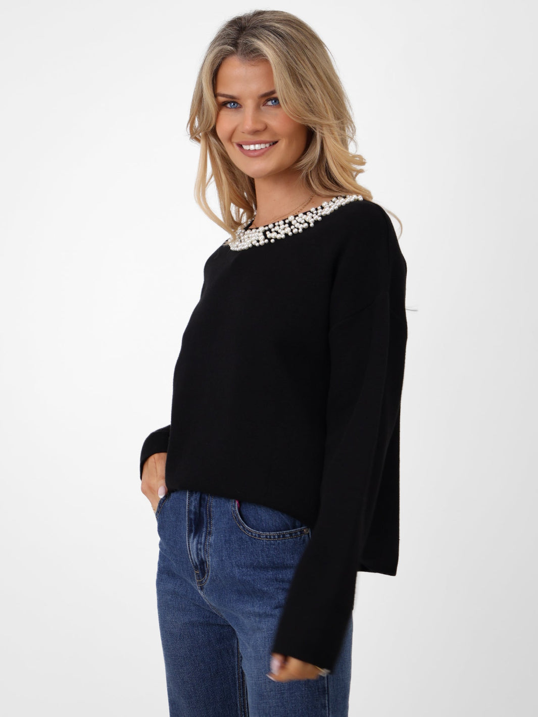 Kate & Pippa Annabelle Knit Jumper In Black-Kate & Pippa Autumn/Winter Ladies Clothing