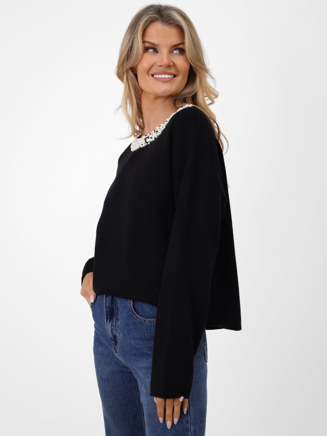 Kate & Pippa Annabelle Knit Jumper In Black-Kate & Pippa Autumn/Winter Ladies Clothing