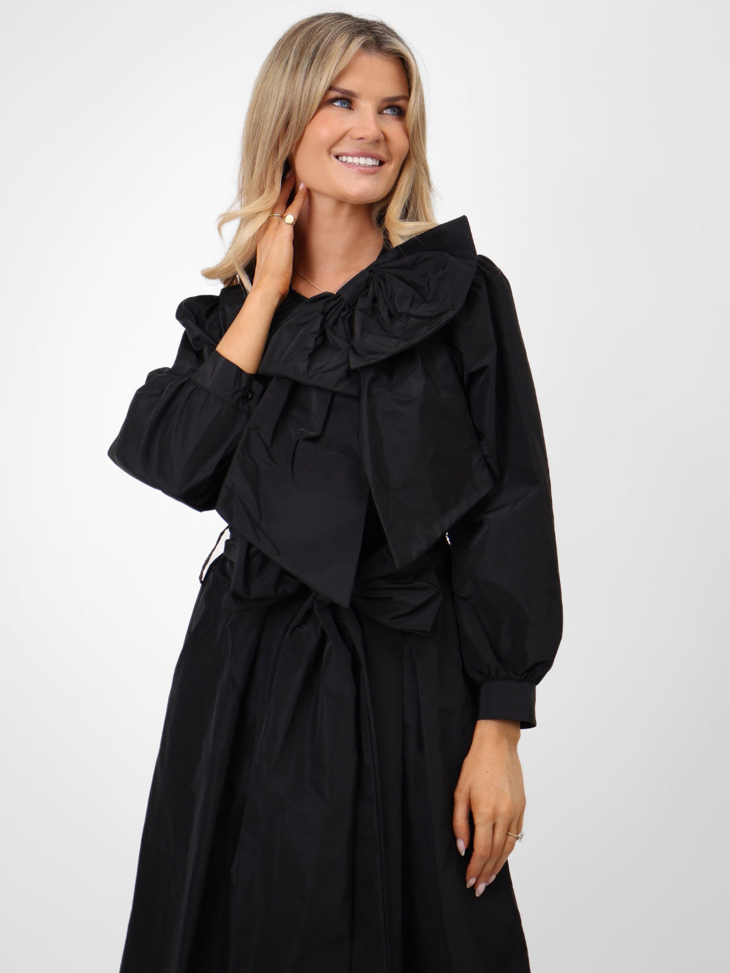 Kate & Pippa Aria Taffeta Top In Black-Kate & Pippa Autumn/Winter Ladies Clothing
