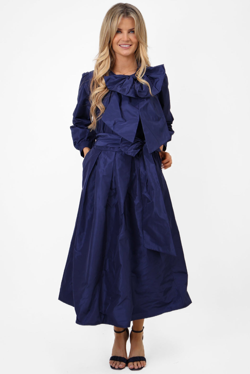 Kate & Pippa Blair Taffeta Skirt In Navy-Kate & Pippa Autumn/Winter Ladies Clothing