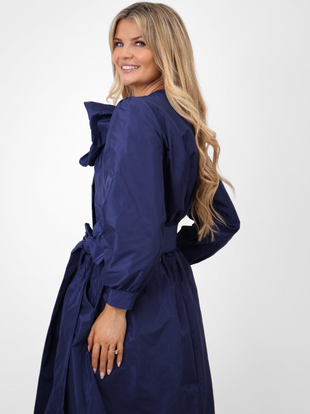 Kate & Pippa Aria Taffeta Top In Navy-Kate & Pippa Autumn/Winter Ladies Clothing