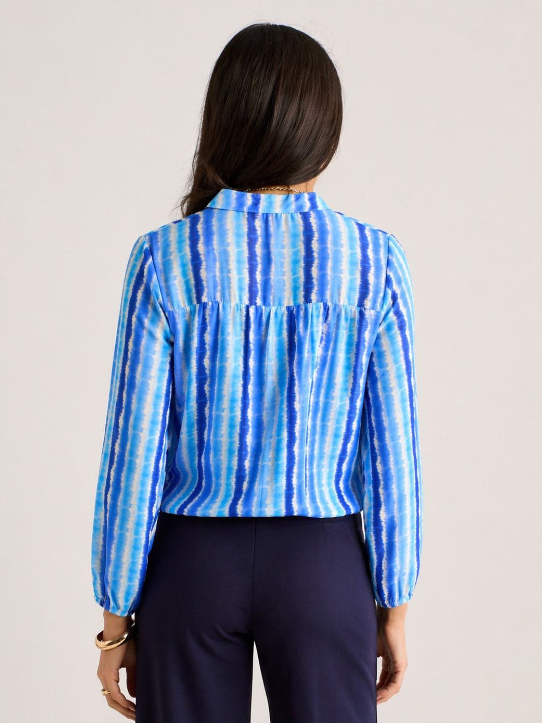 Kate & Pippa Bella Band Top In Blue Wave Print-Kate & Pippa