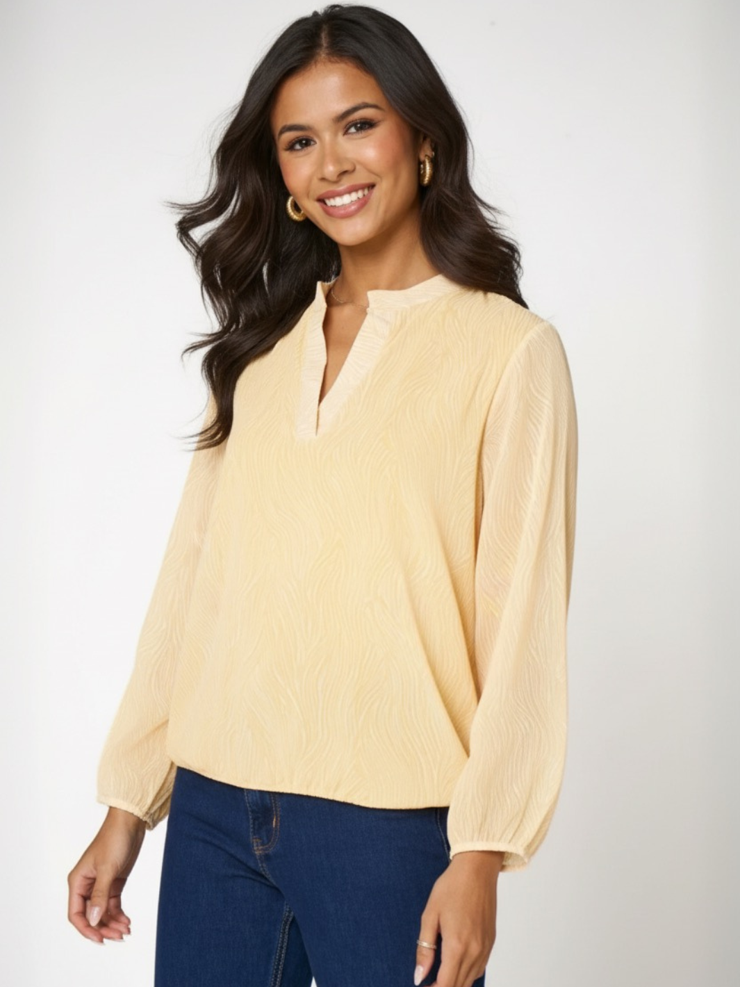 Kate & Pippa Bella Band Top In Lemon Print-Kate & Pippa