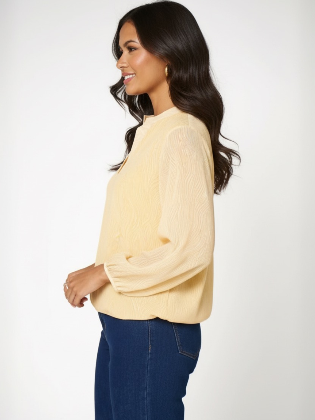 Kate & Pippa Bella Band Top In Lemon Print-Kate & Pippa