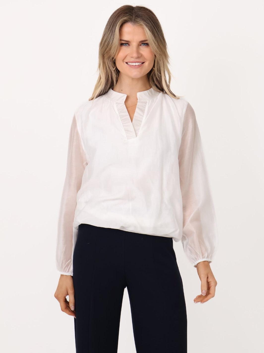 Kate & Pippa Bella Band Top In White-Nicola Ross