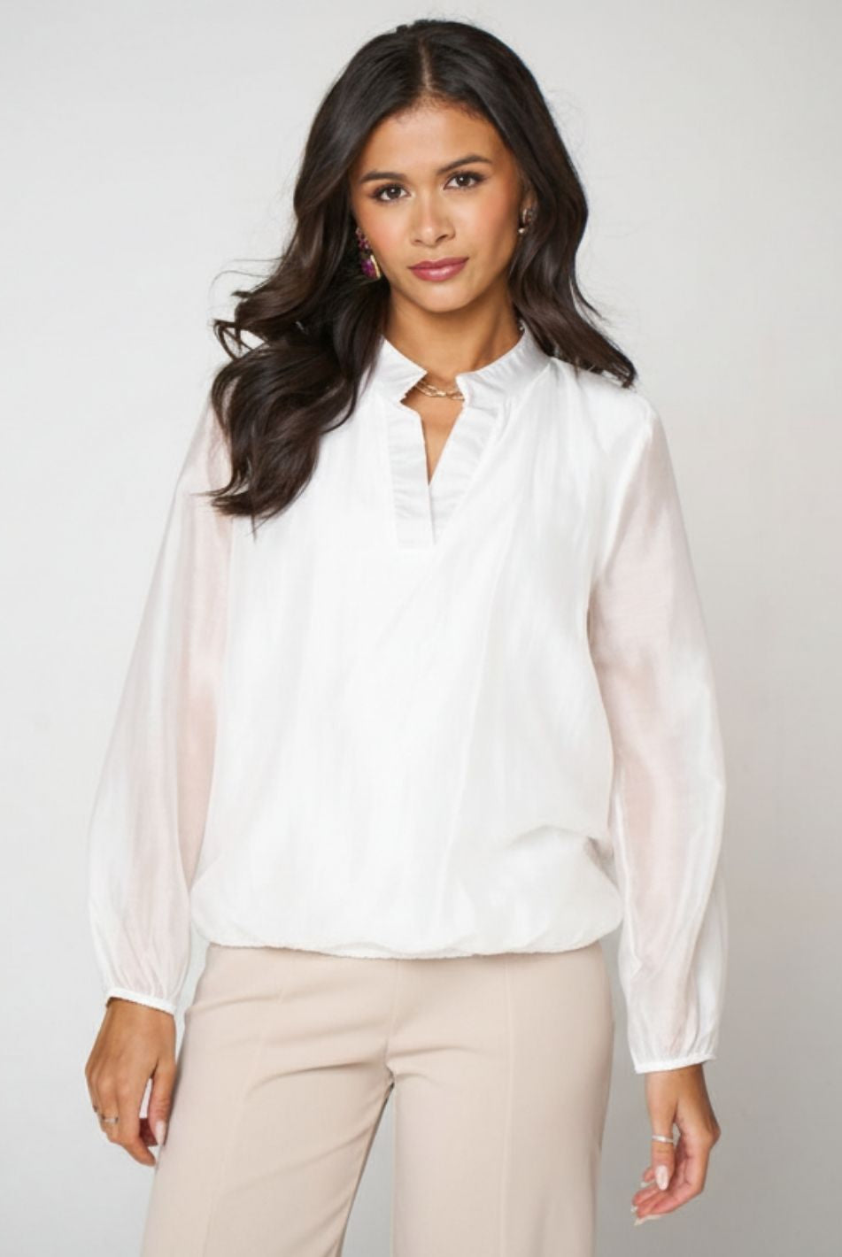 Kate & Pippa Bella Band Top In White-Nicola Ross