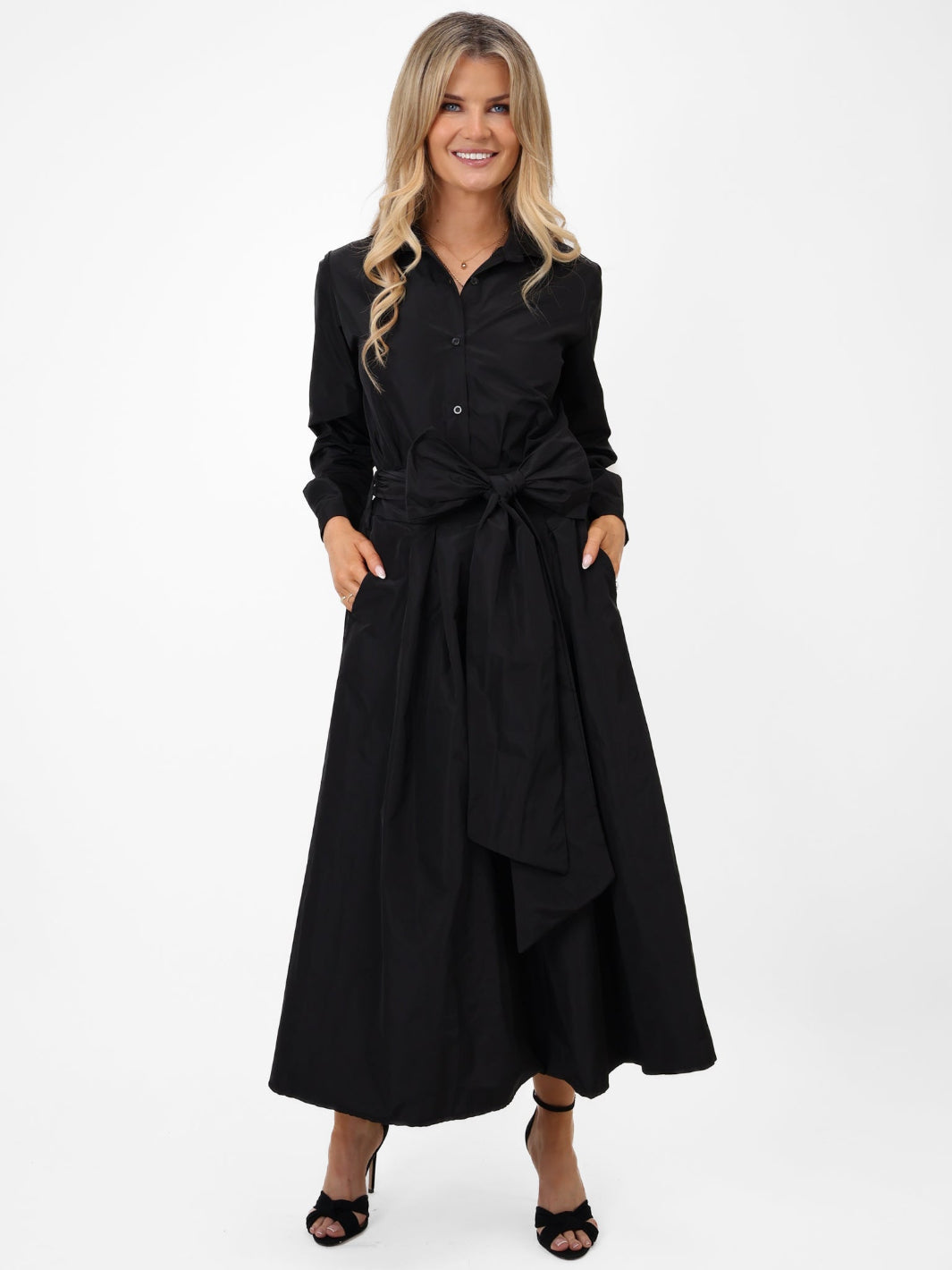 Kate & Pippa Blair Taffeta Skirt In Black-Kate & Pippa Autumn/Winter Ladies Clothing