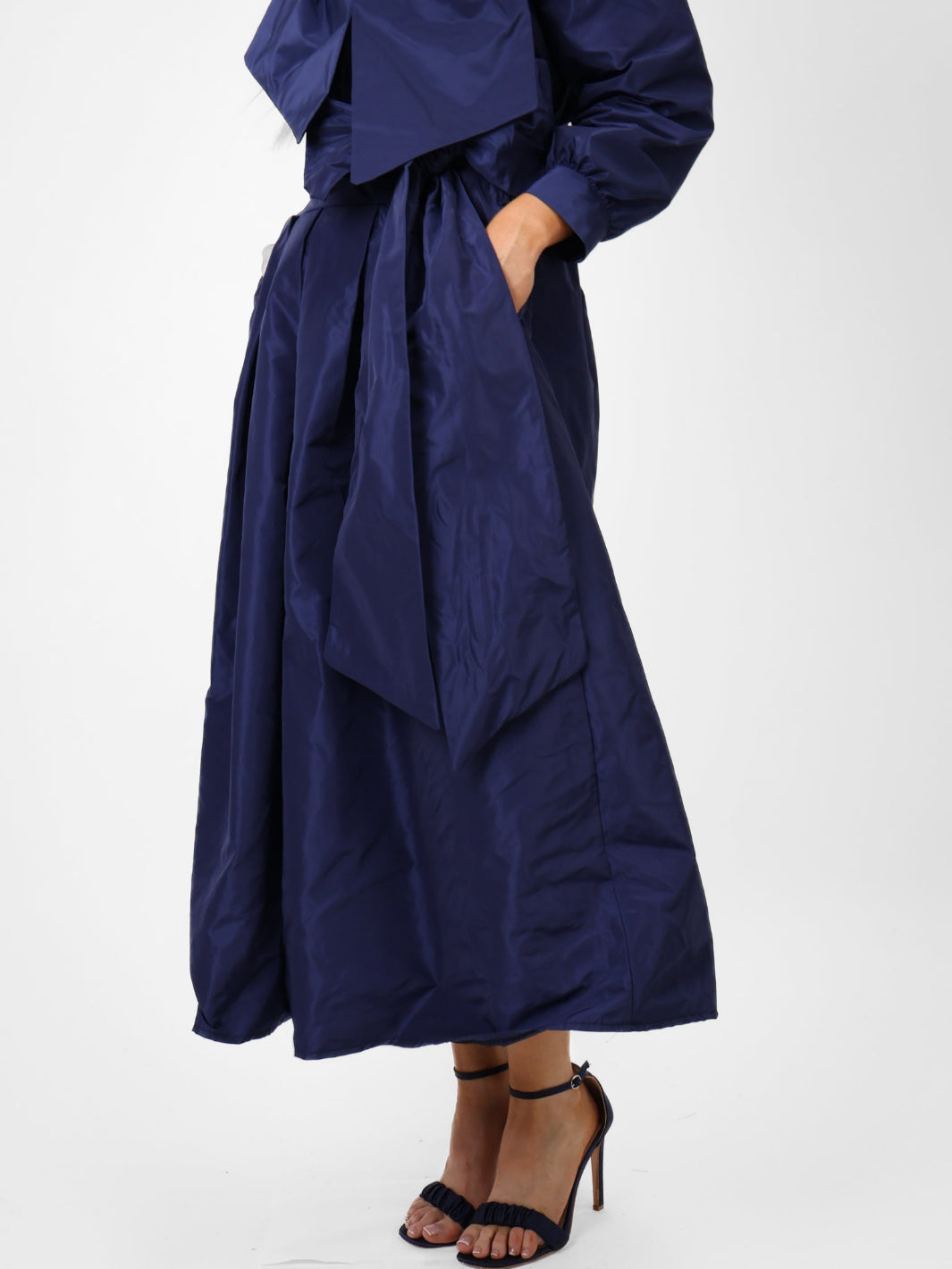 Kate & Pippa Blair Taffeta Skirt In Navy-Kate & Pippa Autumn/Winter Ladies Clothing