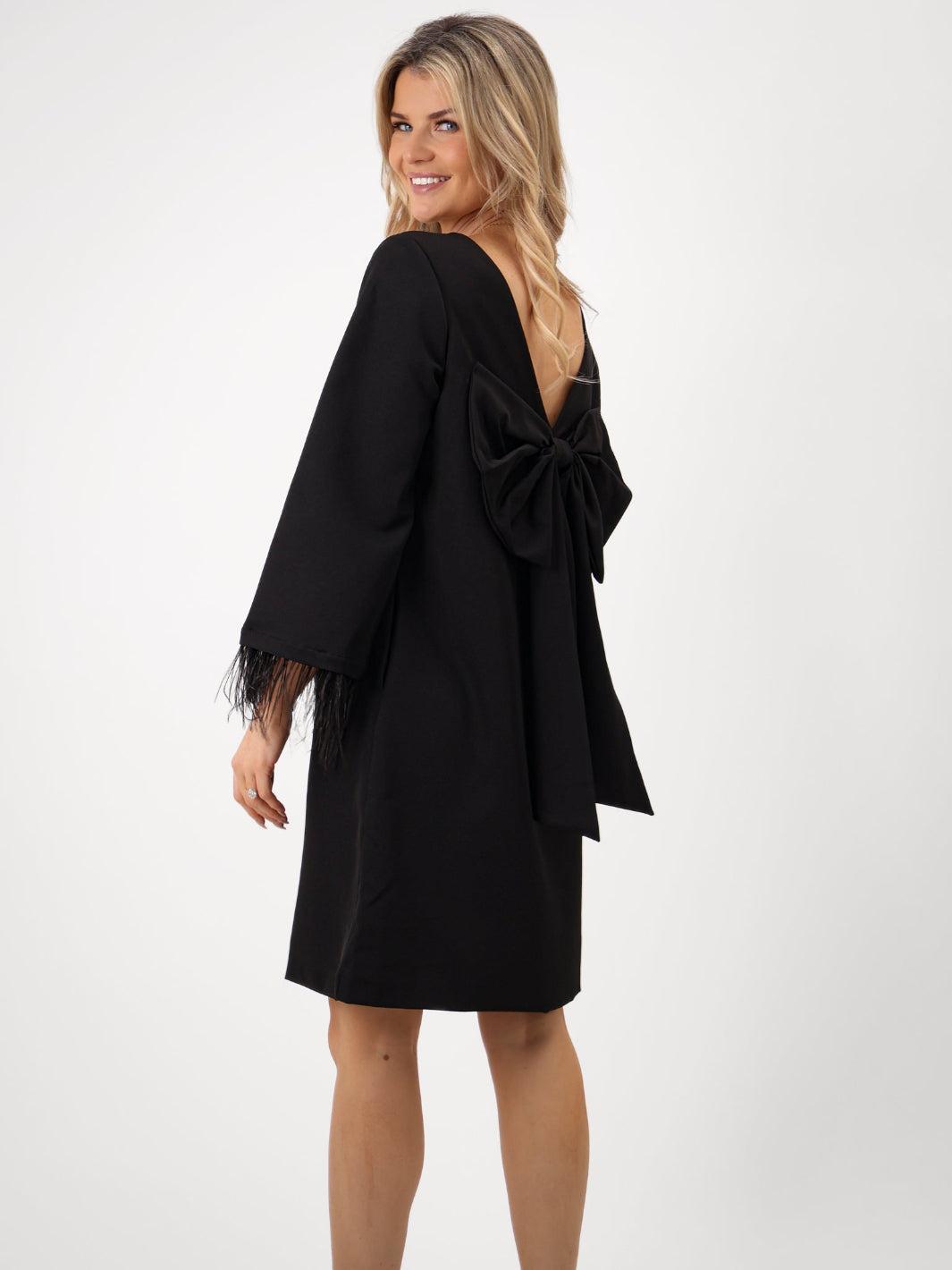 Kate & Pippa Dakota Mini Shift Dress In Black-Kate & Pippa Autumn/Winter Ladies Clothing