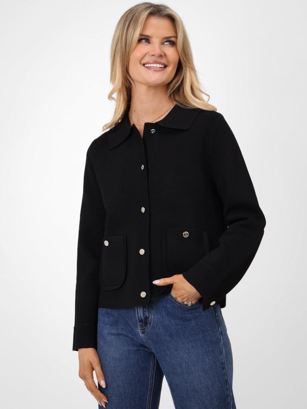 Kate & Pippa Emily Cardigan In Black-Kate & Pippa Autumn/Winter Ladies Clothing