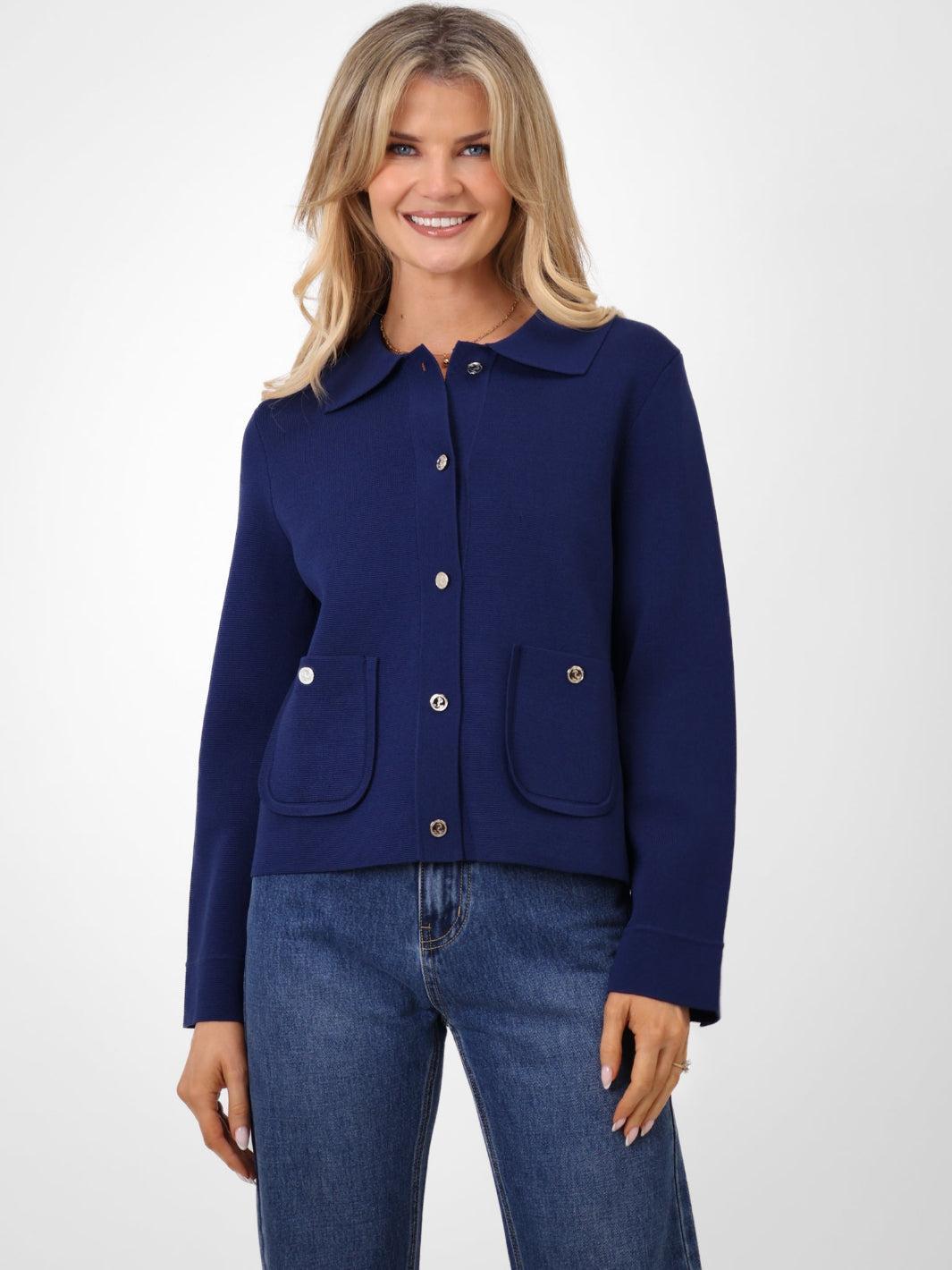 Kate & Pippa Emily Cardigan In Navy-Kate & Pippa Autumn/Winter Ladies Clothing