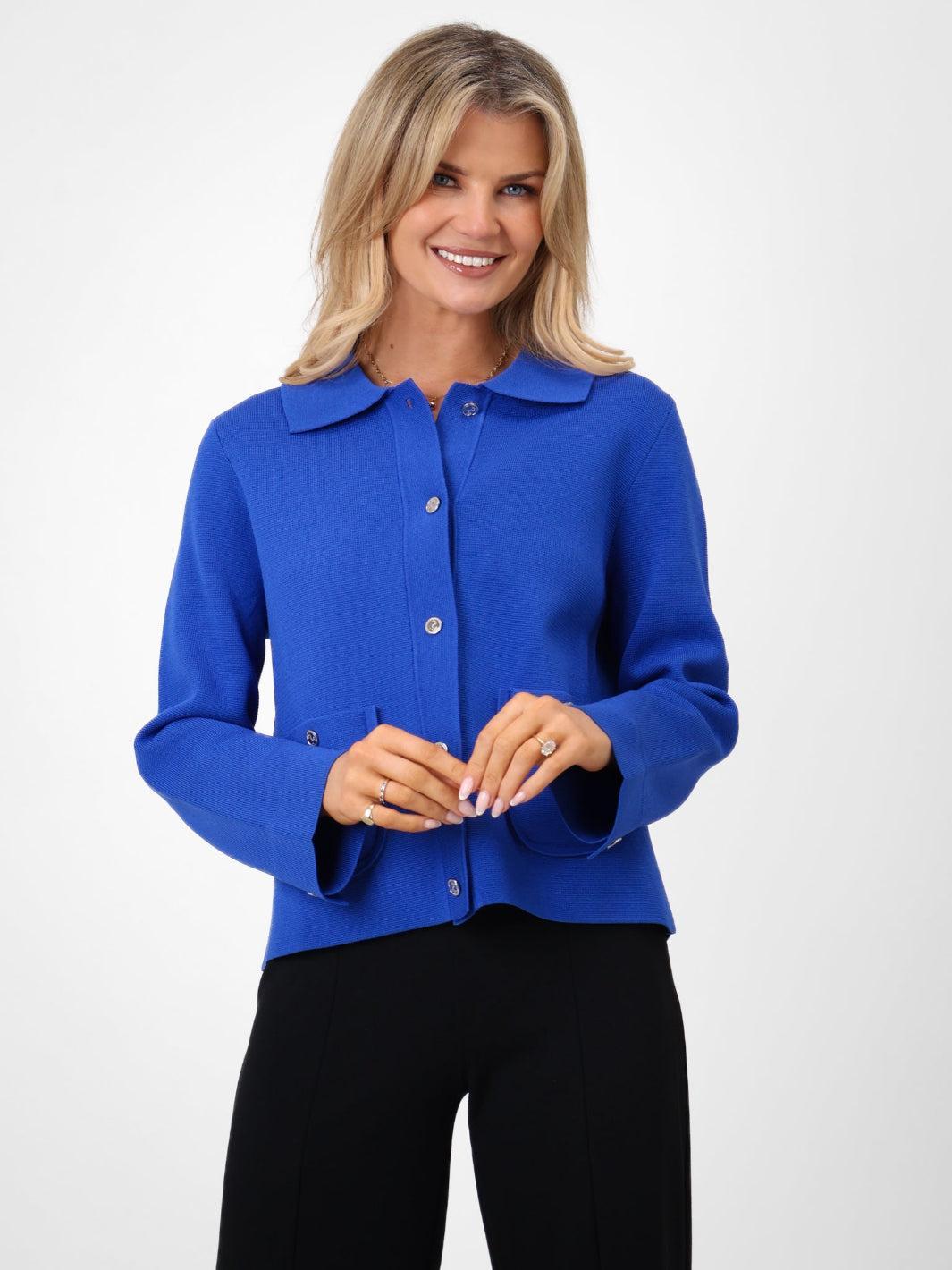 Kate & Pippa Emily Cardigan In Royal Blue-Kate & Pippa Autumn/Winter Ladies Clothing