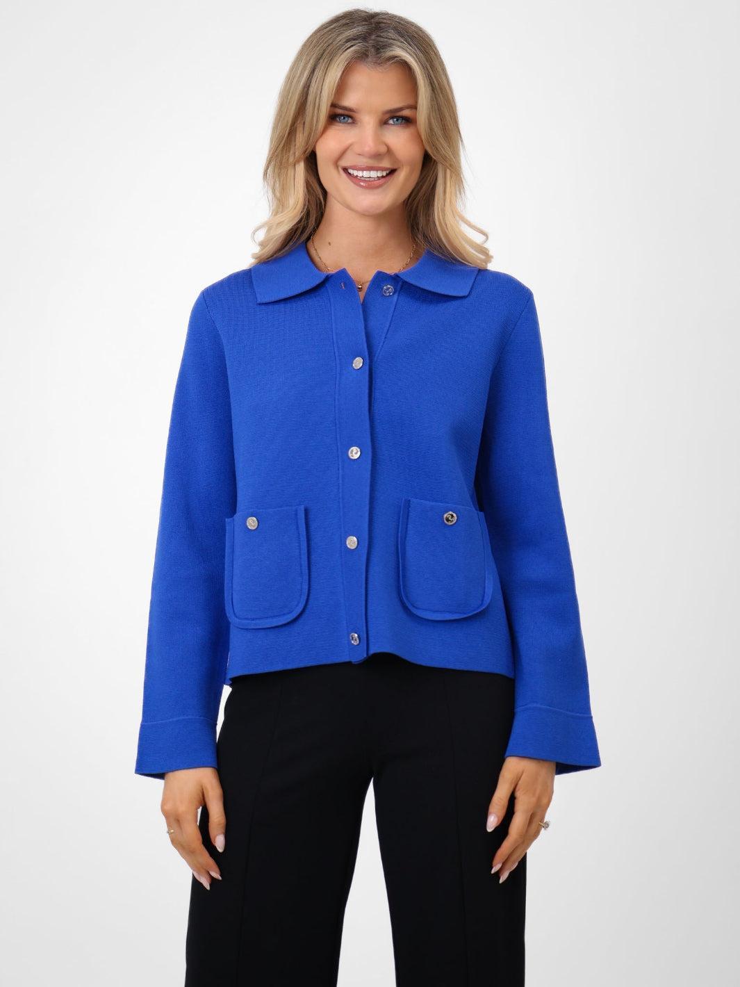 Kate & Pippa Emily Cardigan In Royal Blue-Kate & Pippa Autumn/Winter Ladies Clothing