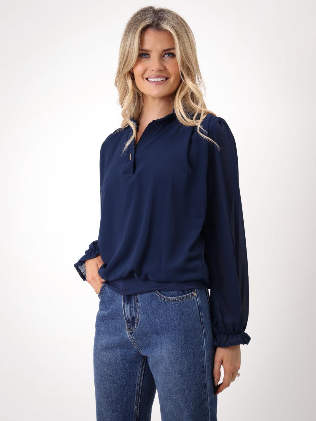 Kate & Pippa Fia Top In Navy-Kate & Pippa Autumn/Winter Ladies Clothing