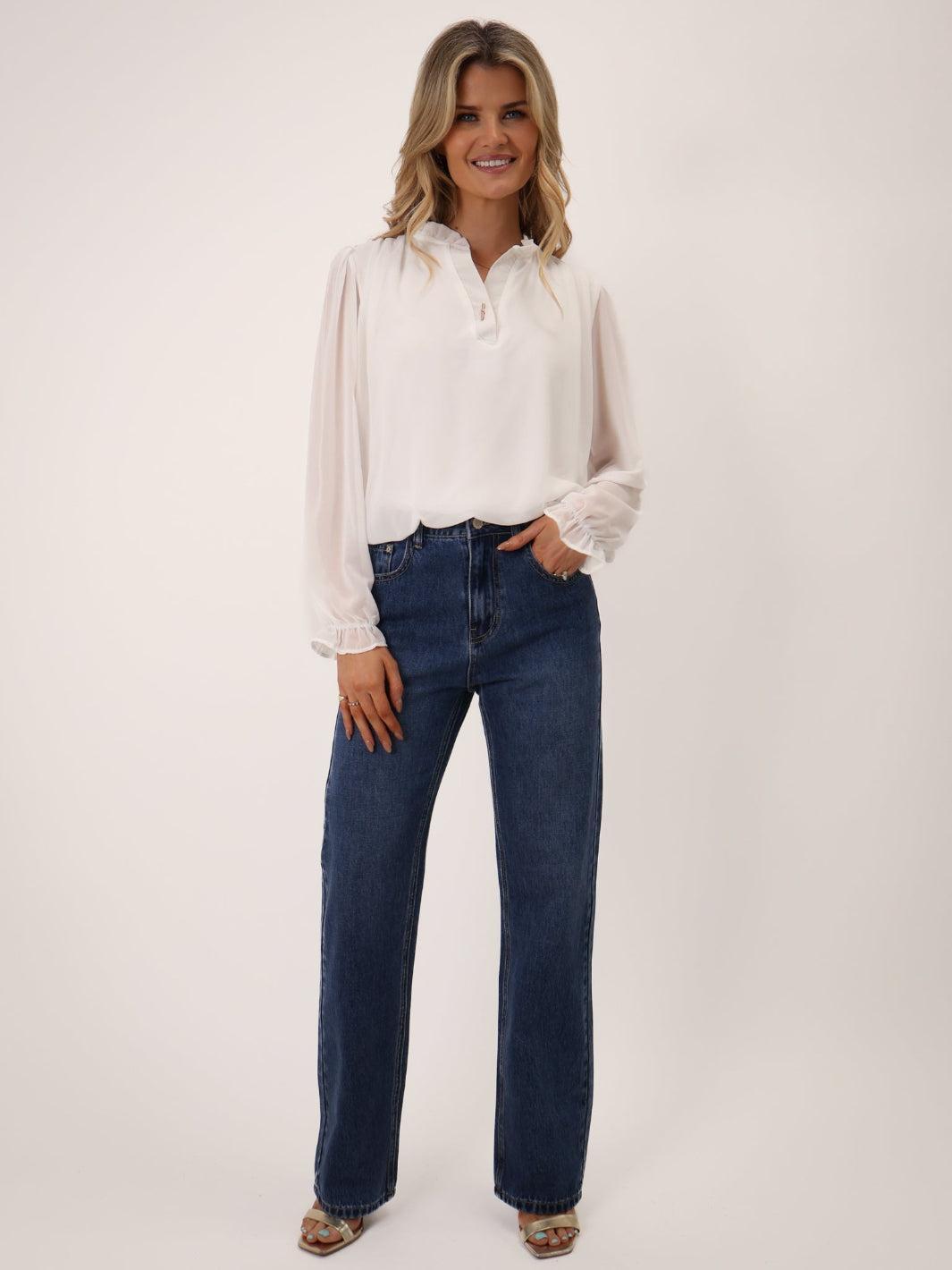 Kate & Pippa Fia Top In White-Kate & Pippa Autumn/Winter Ladies Clothing