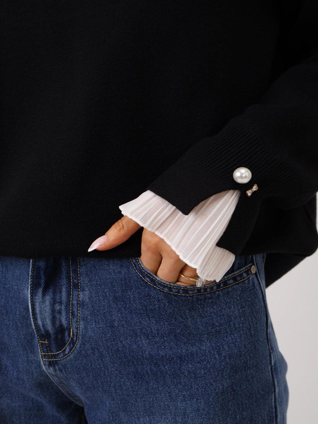 Kate & Pippa Gracie Knit Jumper In Black-Kate & Pippa Autumn/Winter Ladies Clothing