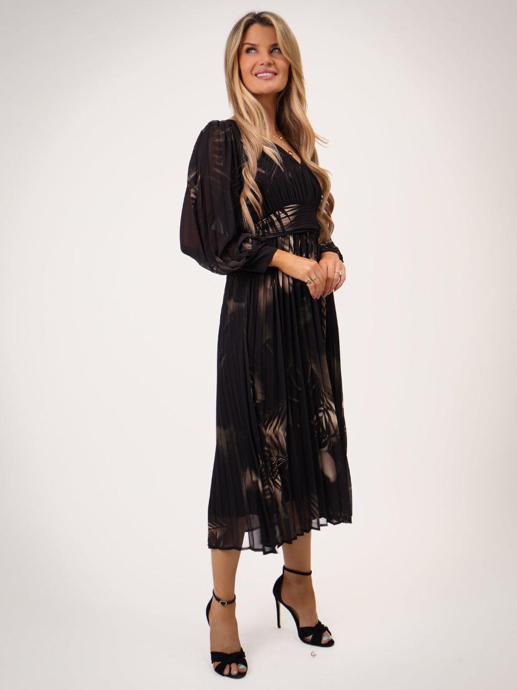 Kate & Pippa Hannah Dress In Black Print-Kate & Pippa Autumn/Winter Ladies Clothing
