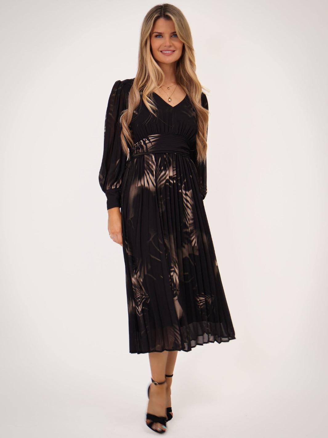 Kate & Pippa Hannah Dress In Black Print-Kate & Pippa Autumn/Winter Ladies Clothing