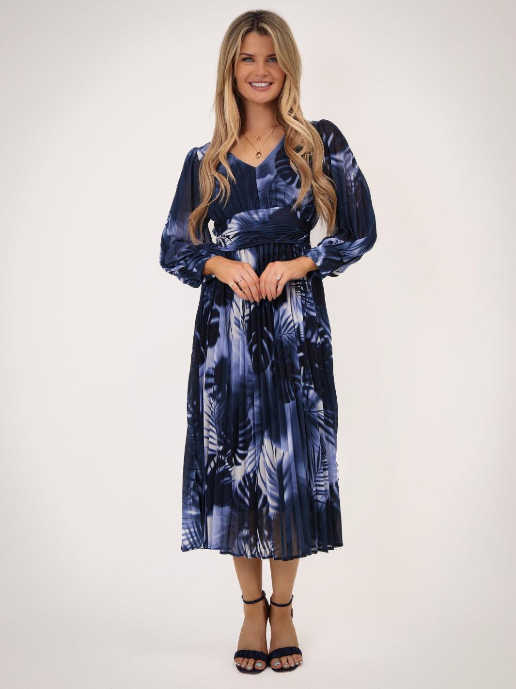 Kate & Pippa Hannah Dress In Navy Print-Kate & Pippa Autumn/Winter Ladies Clothing