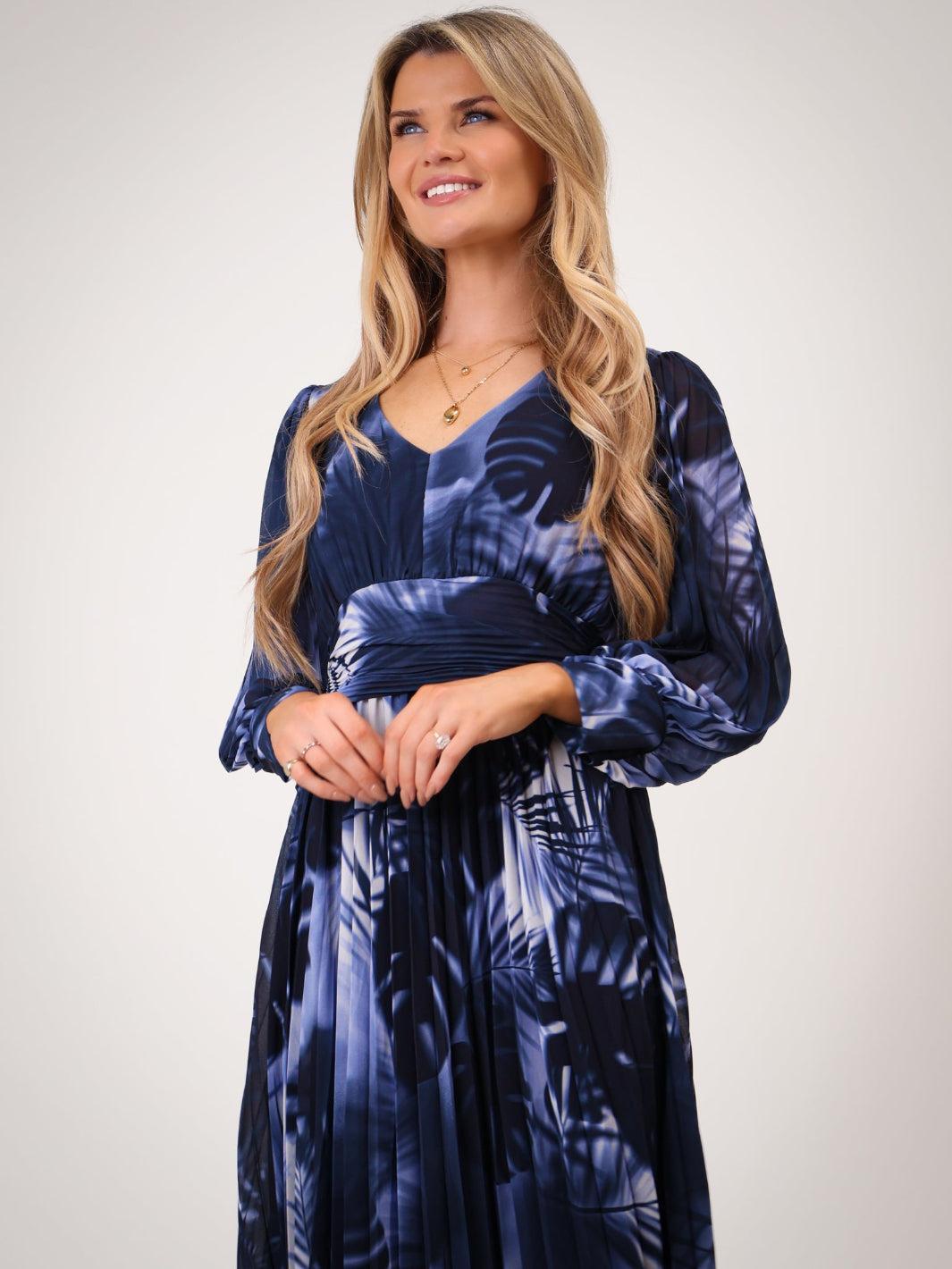 Kate & Pippa Hannah Dress In Navy Print-Kate & Pippa Autumn/Winter Ladies Clothing