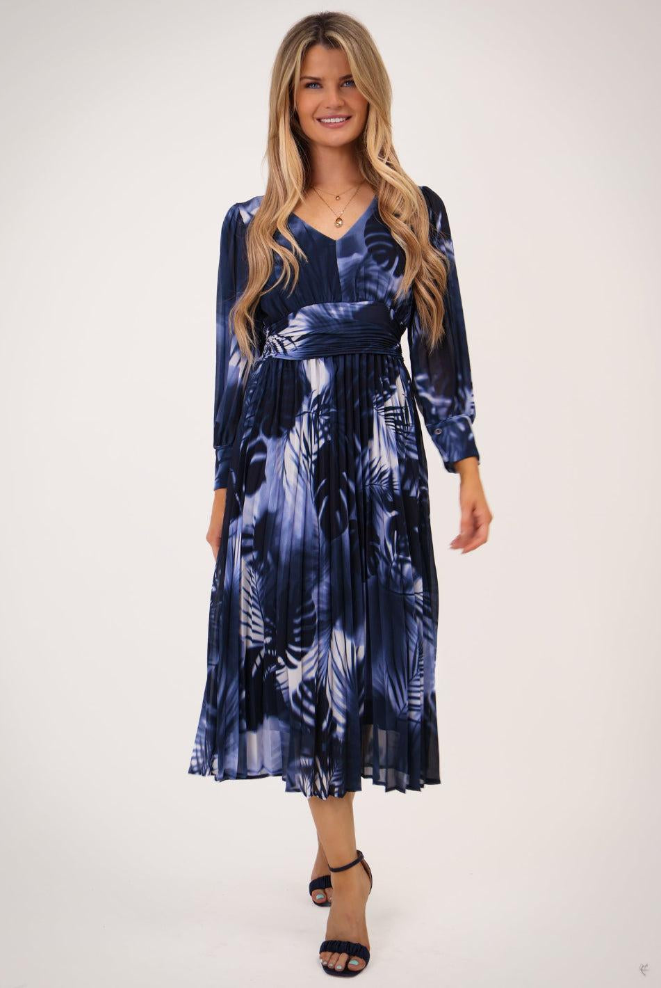 Kate & Pippa Hannah Dress In Navy Print-Kate & Pippa Autumn/Winter Ladies Clothing