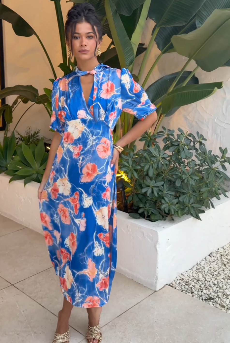 Kate & Pippa Kimber Midi Dress in Blue-Kate & Pippa