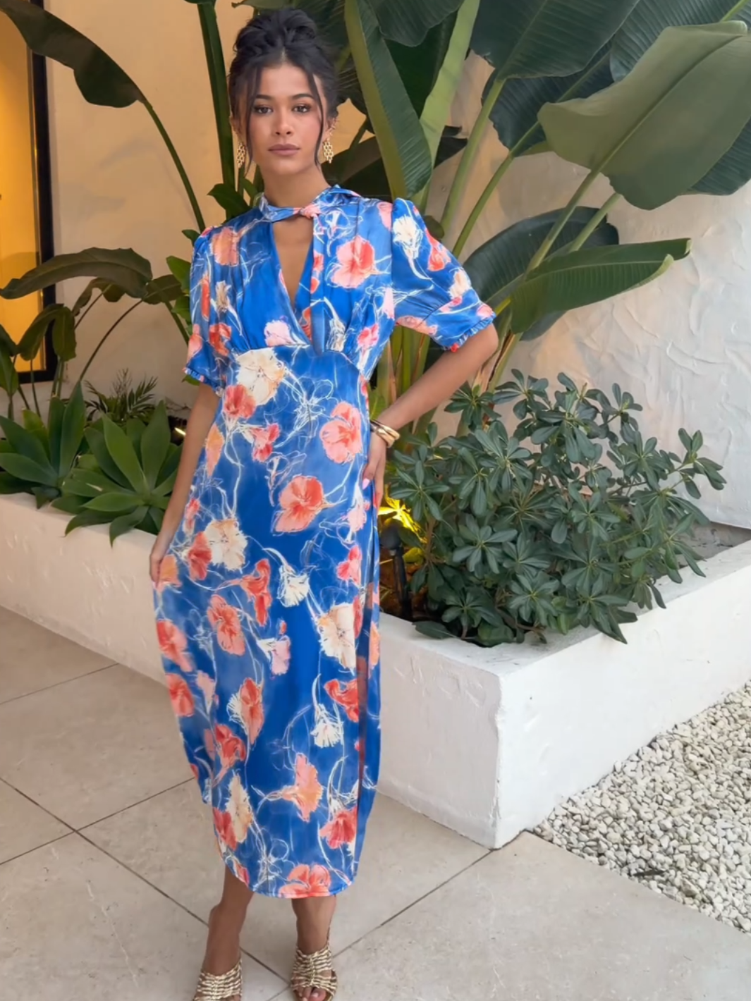 Kate & Pippa Kimber Midi Dress in Blue-Kate & Pippa