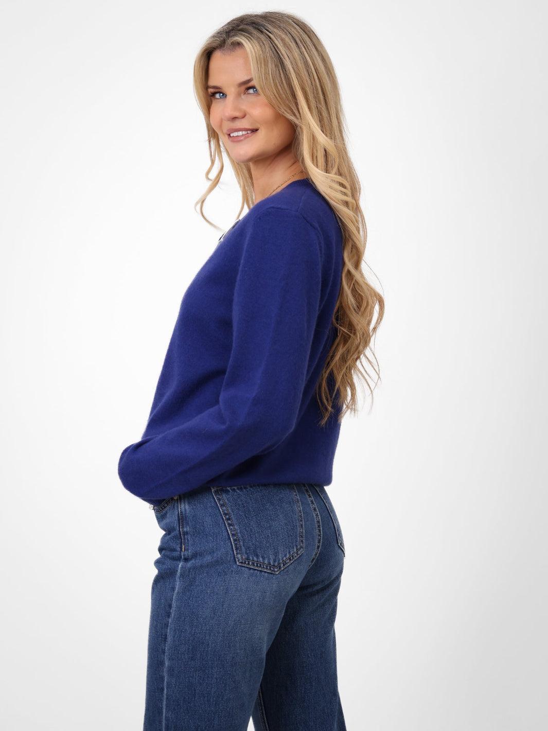 Kate & Pippa Lilah Cardigan In Blue-Kate & Pippa Autumn/Winter Ladies Clothing