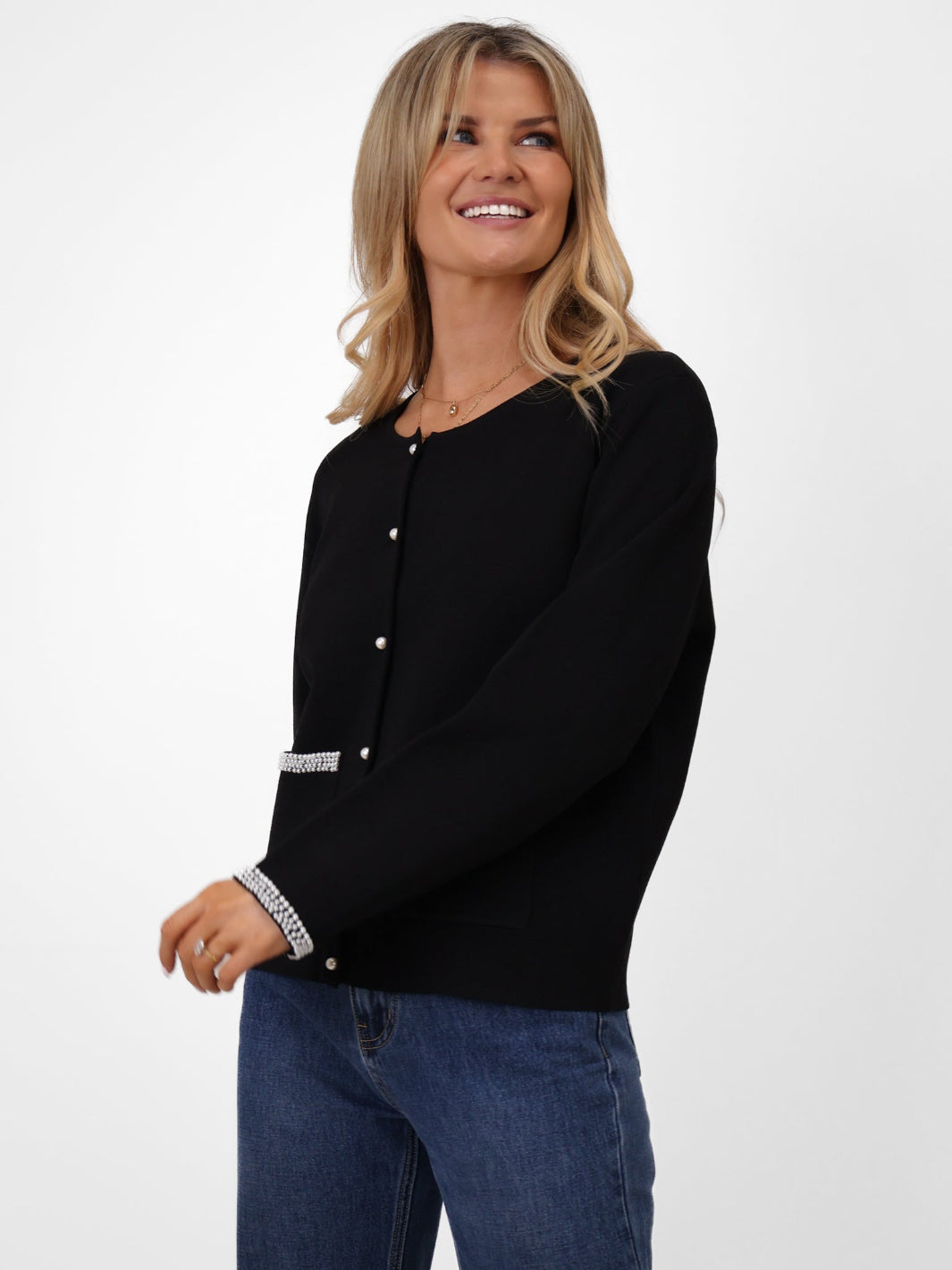 Kate & Pippa Luna Cardigan In Black-Kate & Pippa Autumn/Winter Ladies Clothing