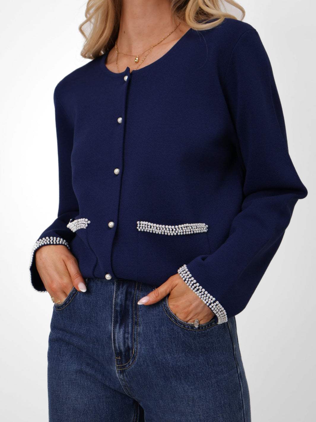 Kate & Pippa Luna Cardigan In Navy-Kate & Pippa Autumn/Winter Ladies Clothing