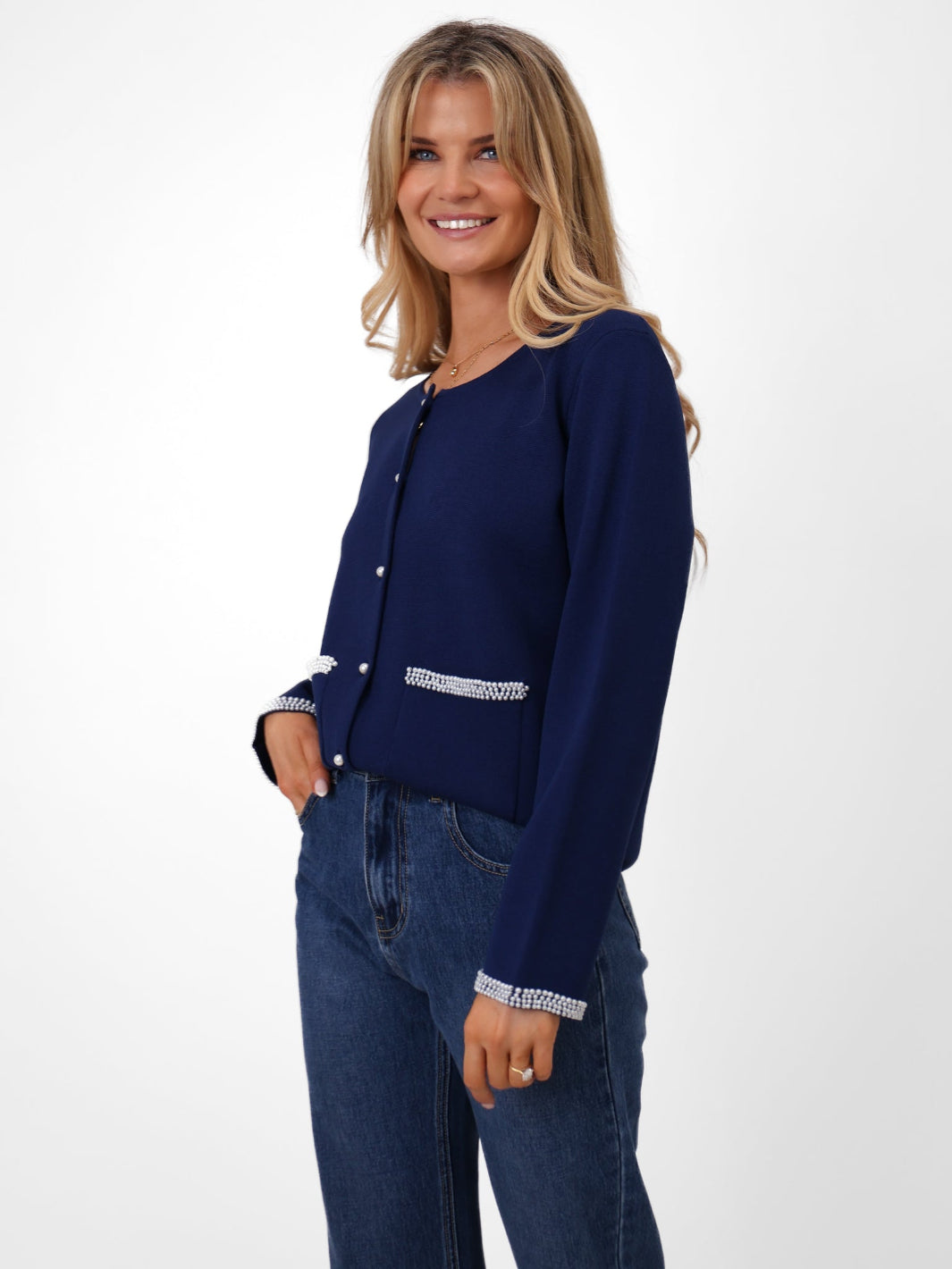 Kate & Pippa Luna Cardigan In Navy-Kate & Pippa Autumn/Winter Ladies Clothing