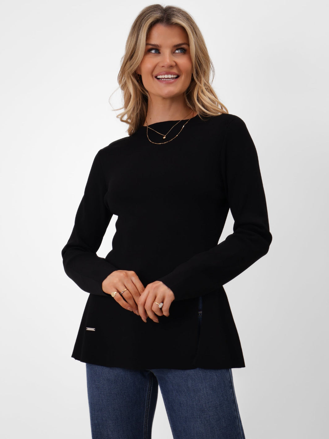 Kate & Pippa Margot Knit Top In Black-Kate & Pippa Autumn/Winter Ladies Clothing