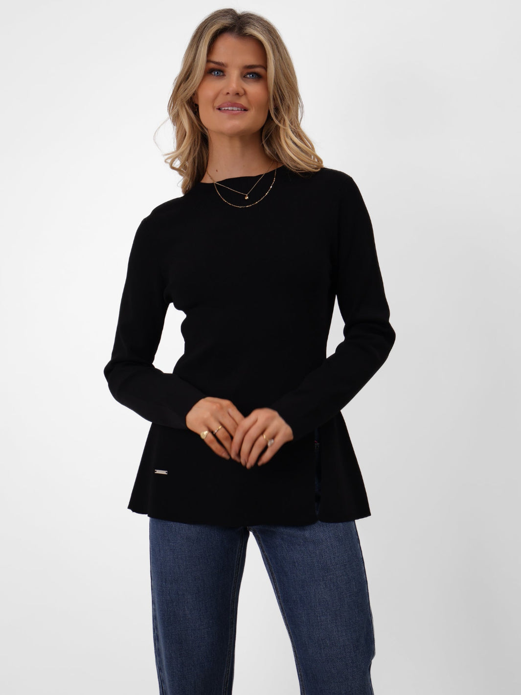 Kate & Pippa Margot Knit Top In Black-Kate & Pippa Autumn/Winter Ladies Clothing