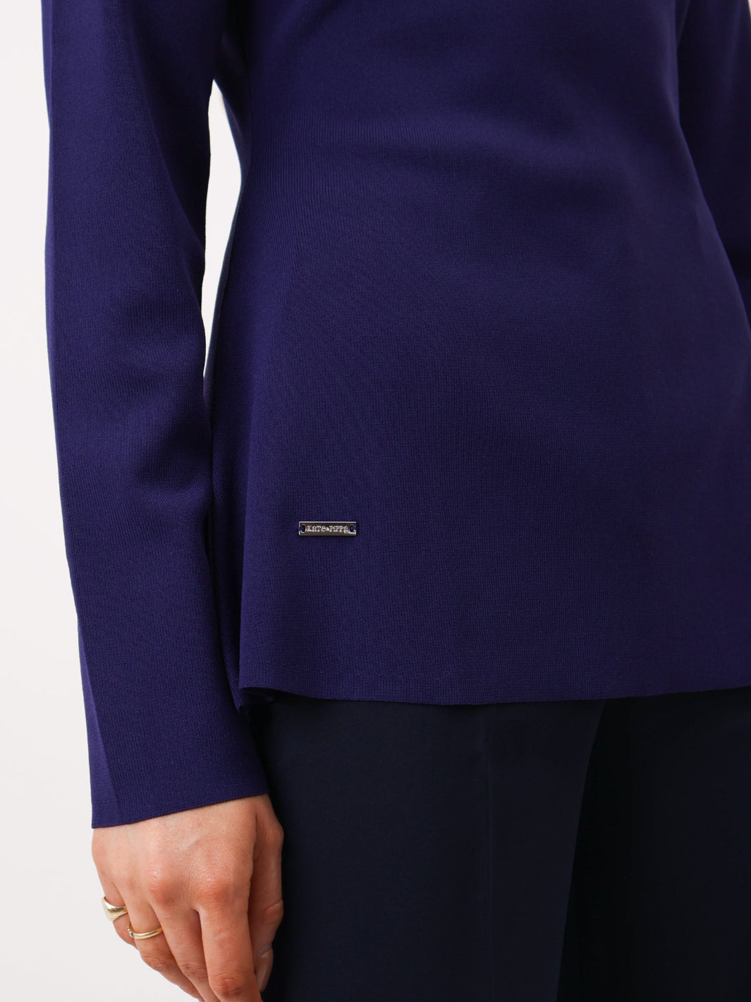 Kate & Pippa Margot Knit Top In Navy-Kate & Pippa Autumn/Winter Ladies Clothing