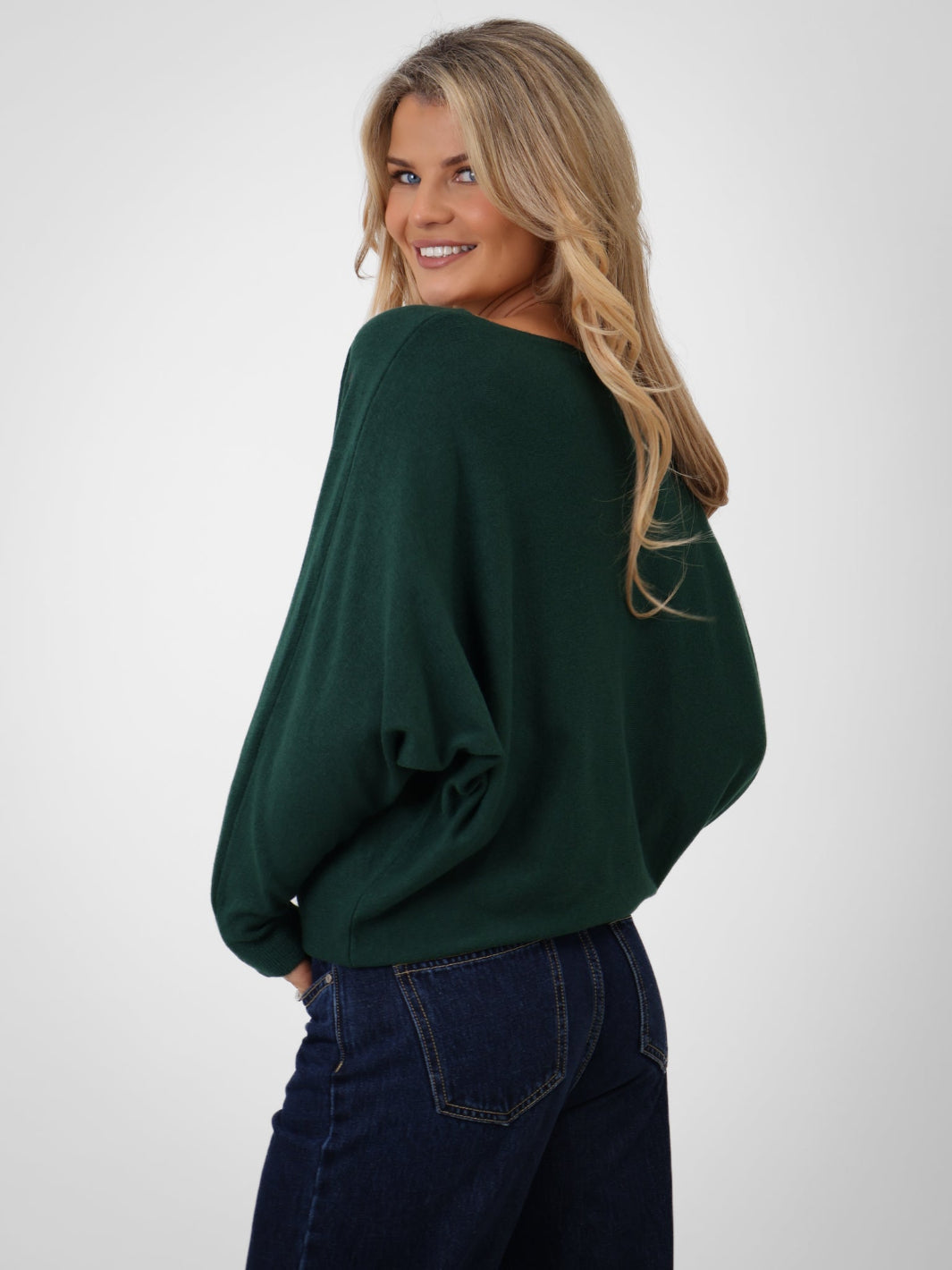Kate & Pippa Milano Knit Jumper In Dark Green-Kate & Pippa Autumn/Winter Ladies Clothing