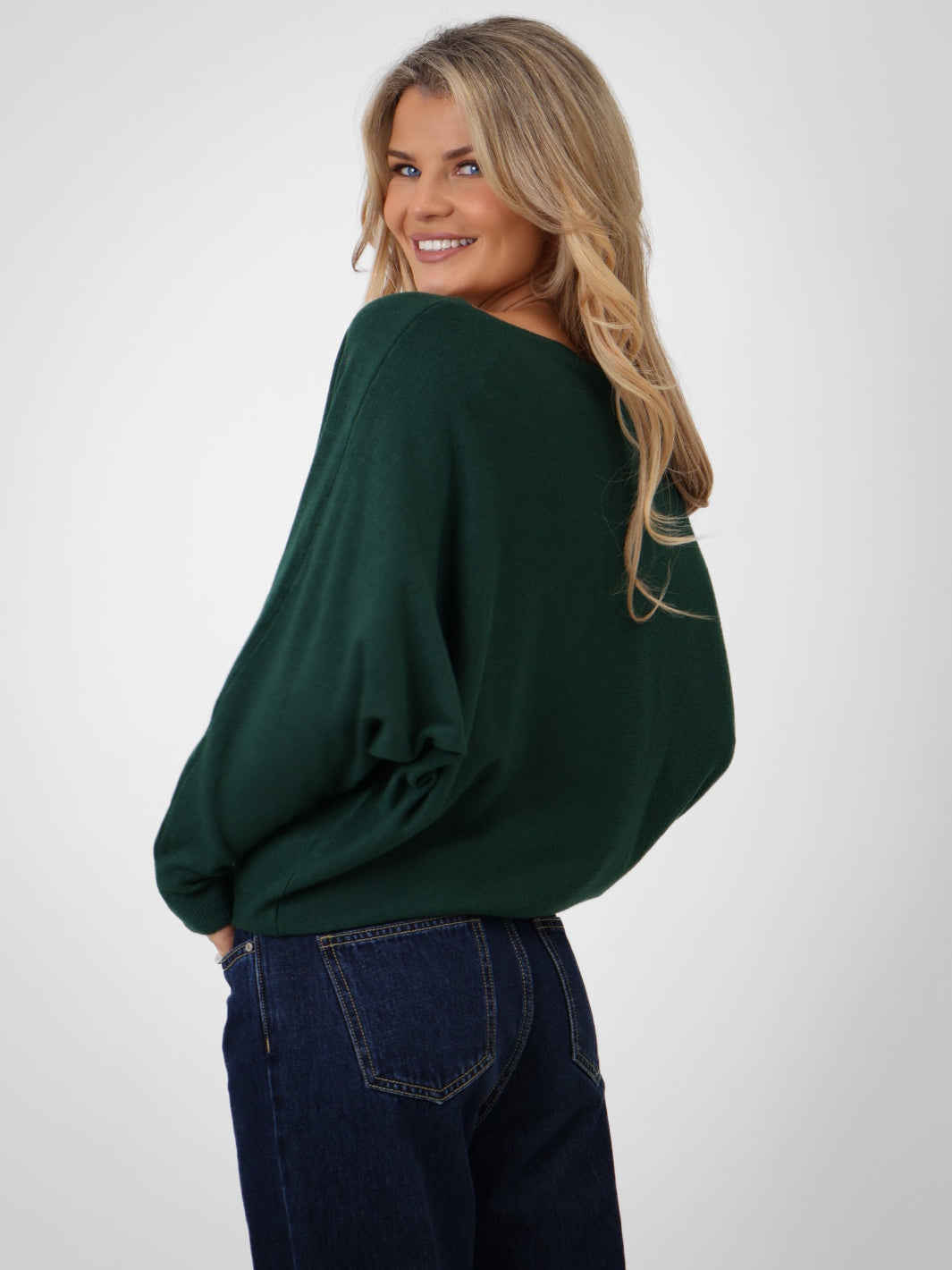 Kate & Pippa Milano Knit Jumper In Dark Green-Kate & Pippa Autumn/Winter Ladies Clothing