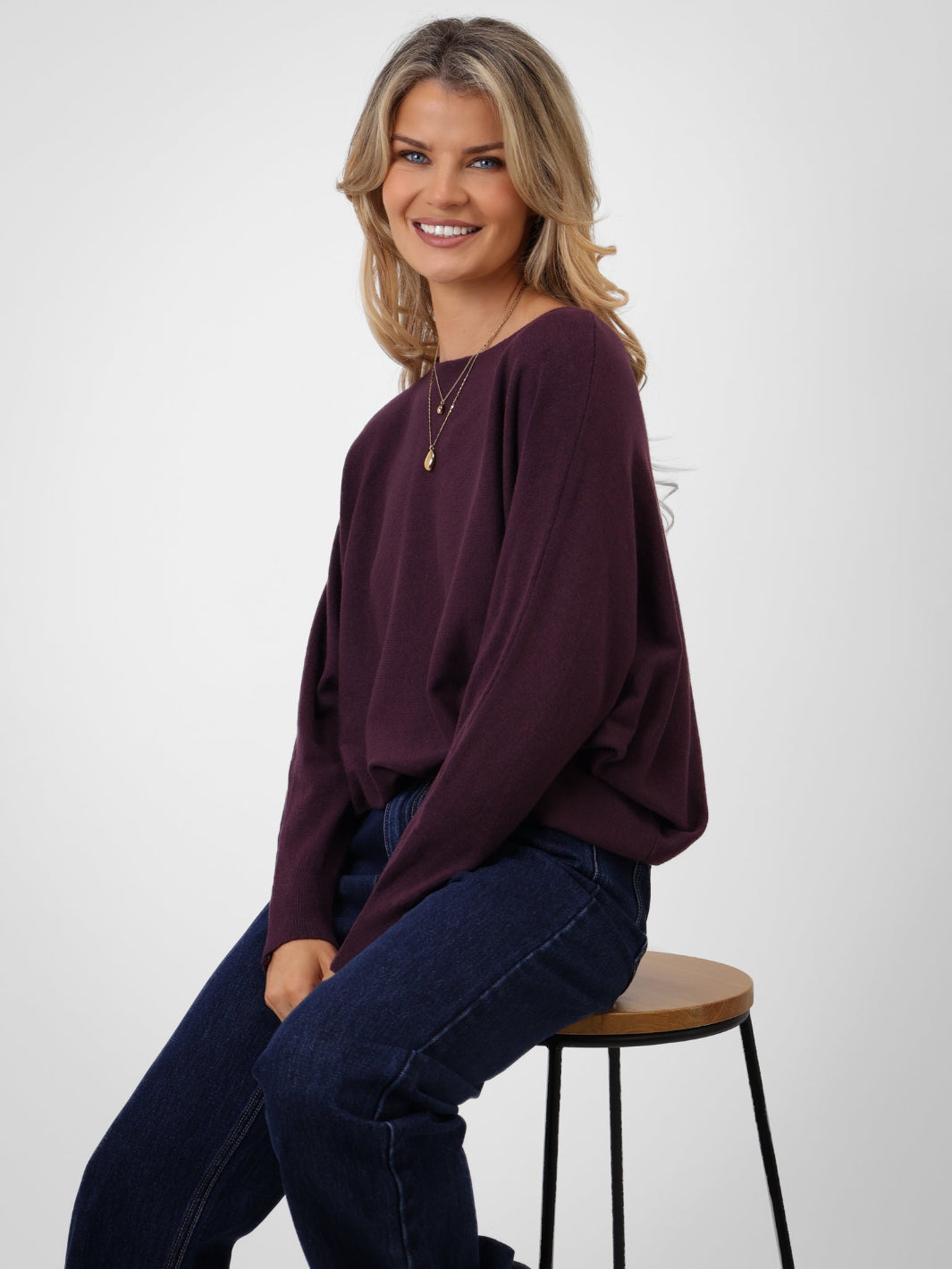 Kate & Pippa Milano Knit Jumper In Mulberry-Kate & Pippa Autumn/Winter Ladies Clothing