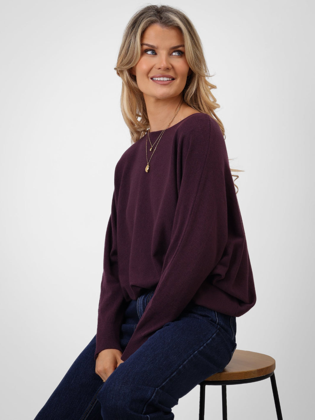 Kate & Pippa Milano Knit Jumper In Mulberry-Kate & Pippa Autumn/Winter Ladies Clothing