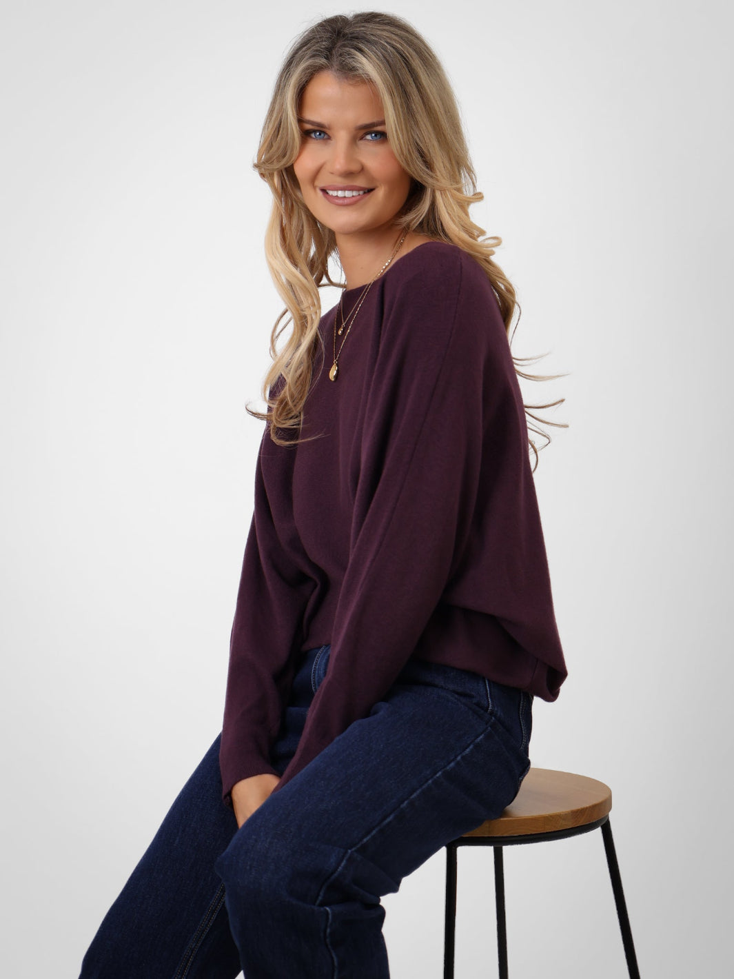 Kate & Pippa Milano Knit Jumper In Mulberry-Kate & Pippa Autumn/Winter Ladies Clothing