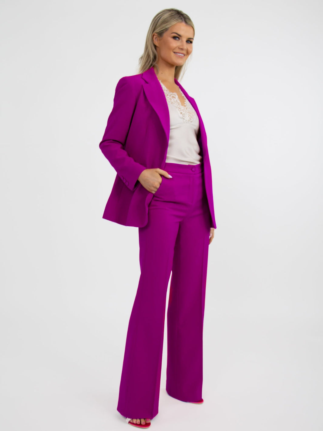 Kate & Pippa Palermo Trousers In Magenta-Kate & Pippa Autumn/Winter Ladies Clothing