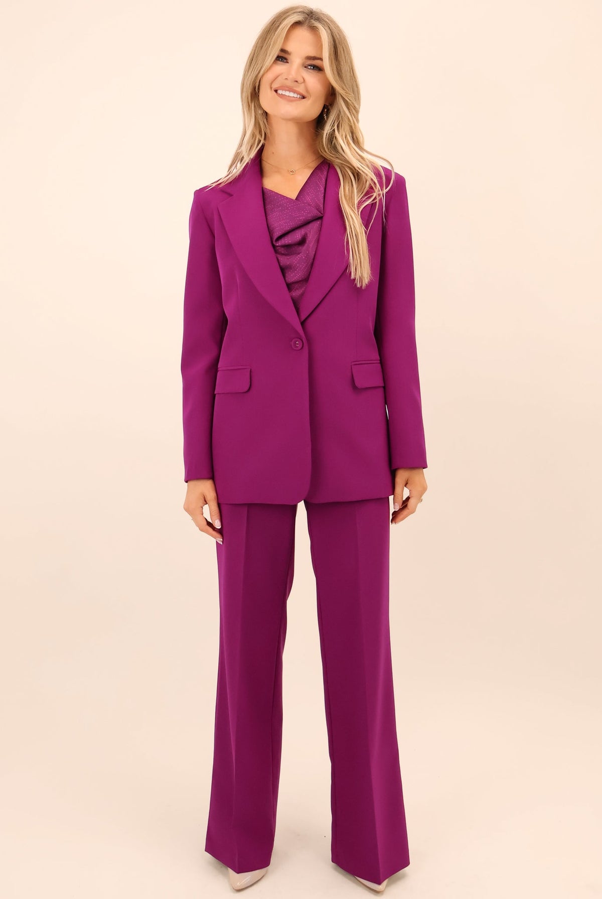 Kate & Pippa Palermo Trousers In Magenta-Nicola Ross