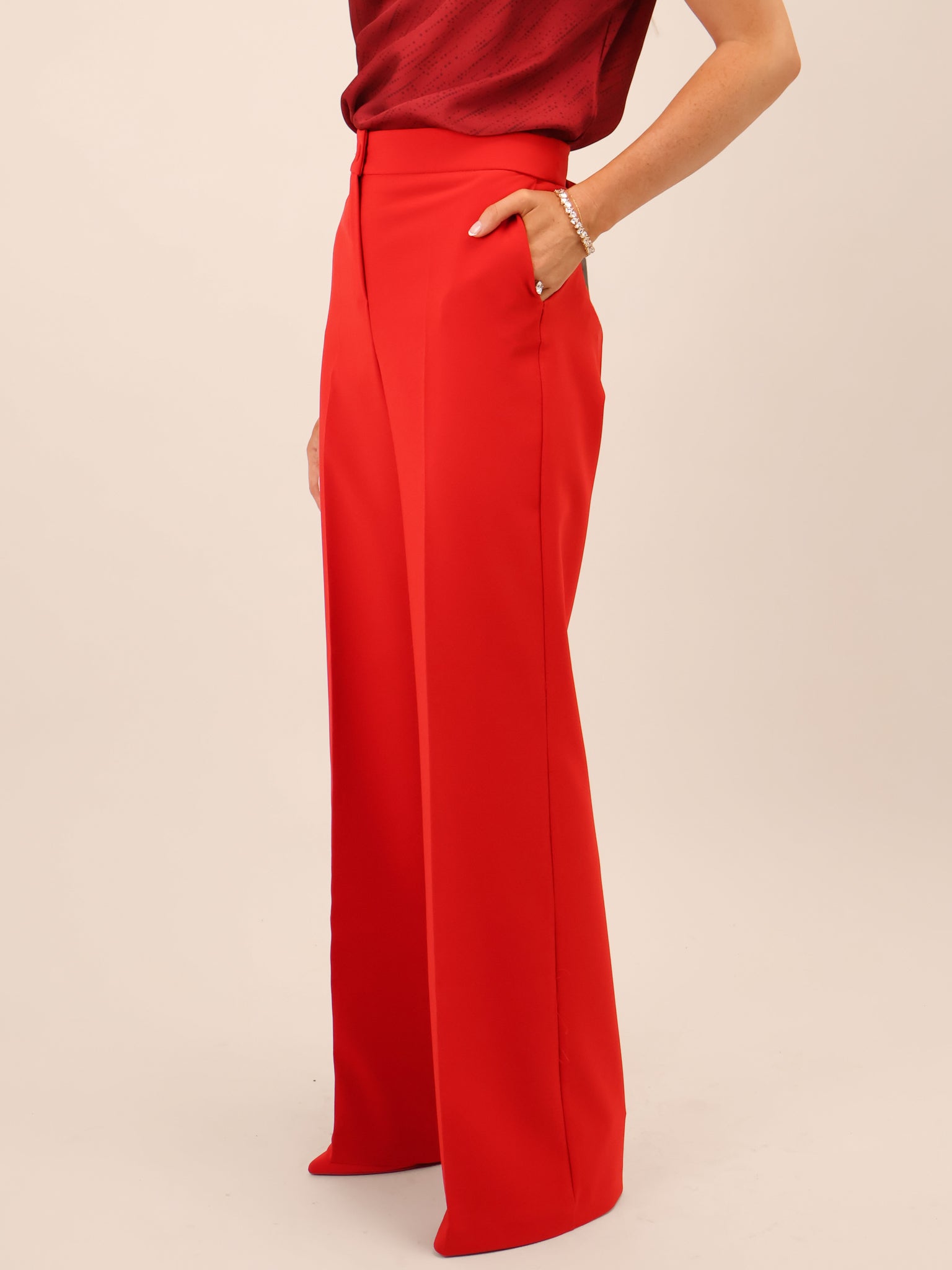 Kate & Pippa Palermo Trousers In Red-Kate & Pippa