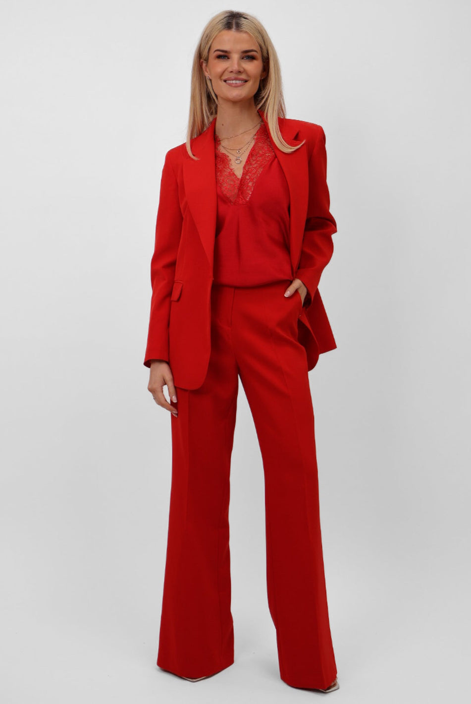 Kate & Pippa Palermo Trousers In Red-Kate & Pippa Autumn/Winter Ladies Clothing