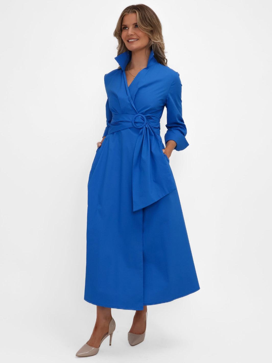 Kate & Pippa Penelope Midi Dress In Blue-Kate & Pippa