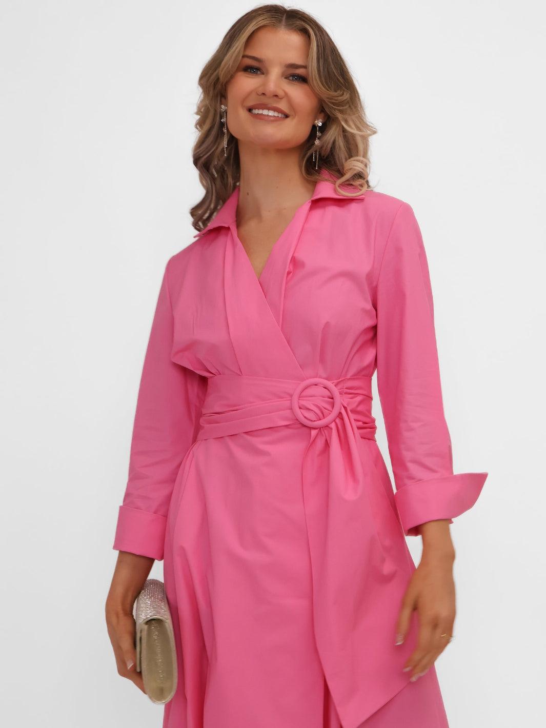 Kate & Pippa Penelope Midi Dress In Pink-Kate & Pippa
