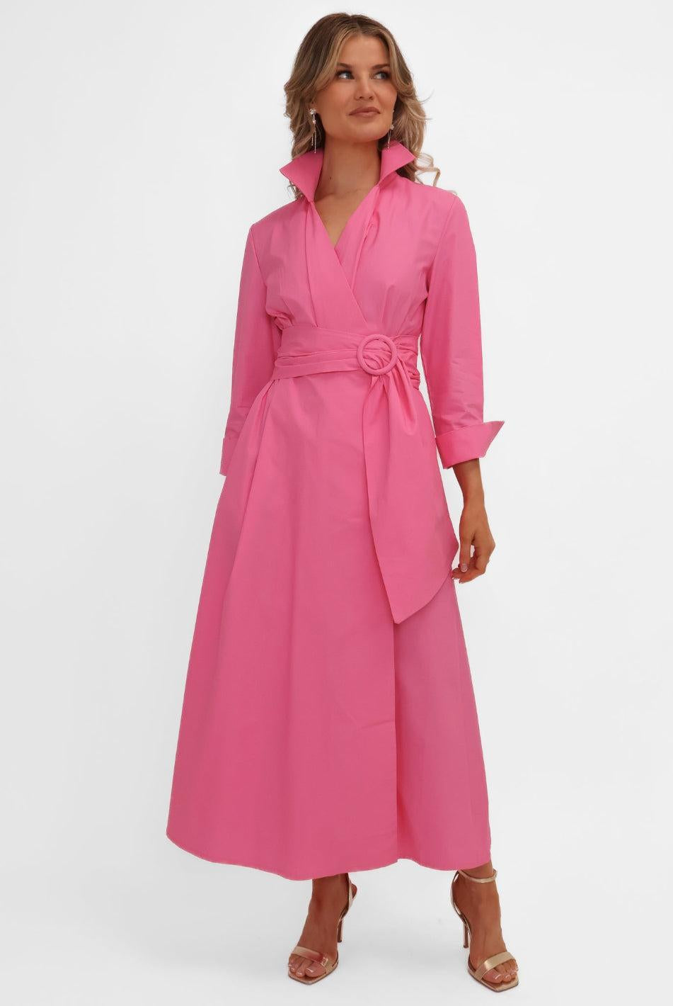 Kate & Pippa Penelope Midi Dress In Pink-Kate & Pippa