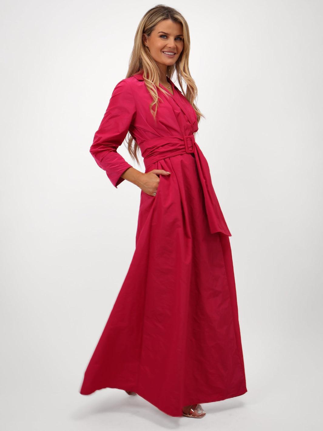 Kate & Pippa Penelope Taffeta Maxi Dress In Pink-Kate & Pippa Autumn/Winter Ladies Clothing