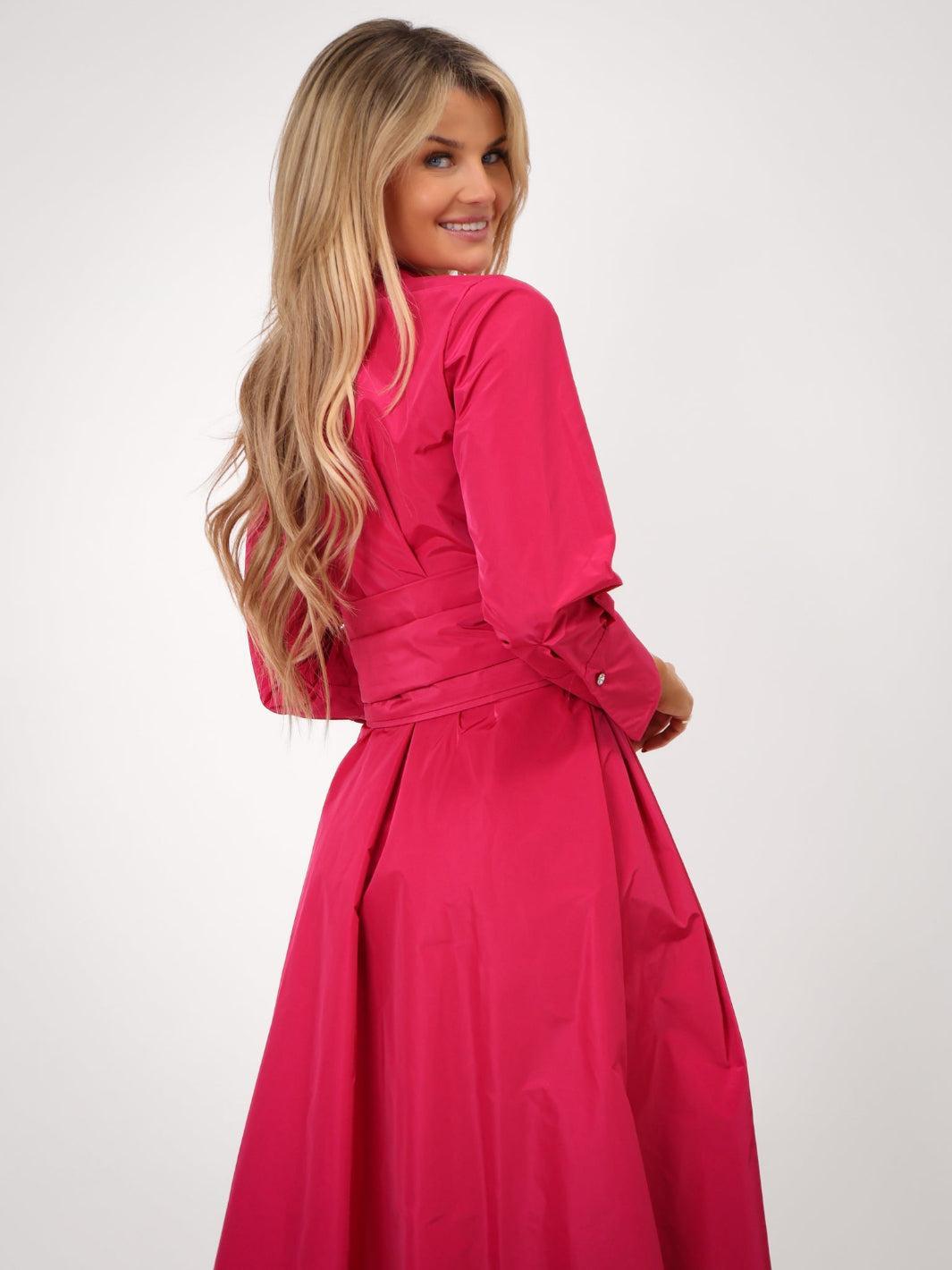 Kate & Pippa Penelope Taffeta Midi Dress In Pink-Kate & Pippa Autumn/Winter Ladies Clothing