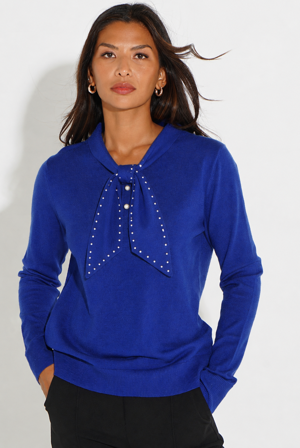 Kate & Pippa Presley Knit Top In Blue-Kate & Pippa