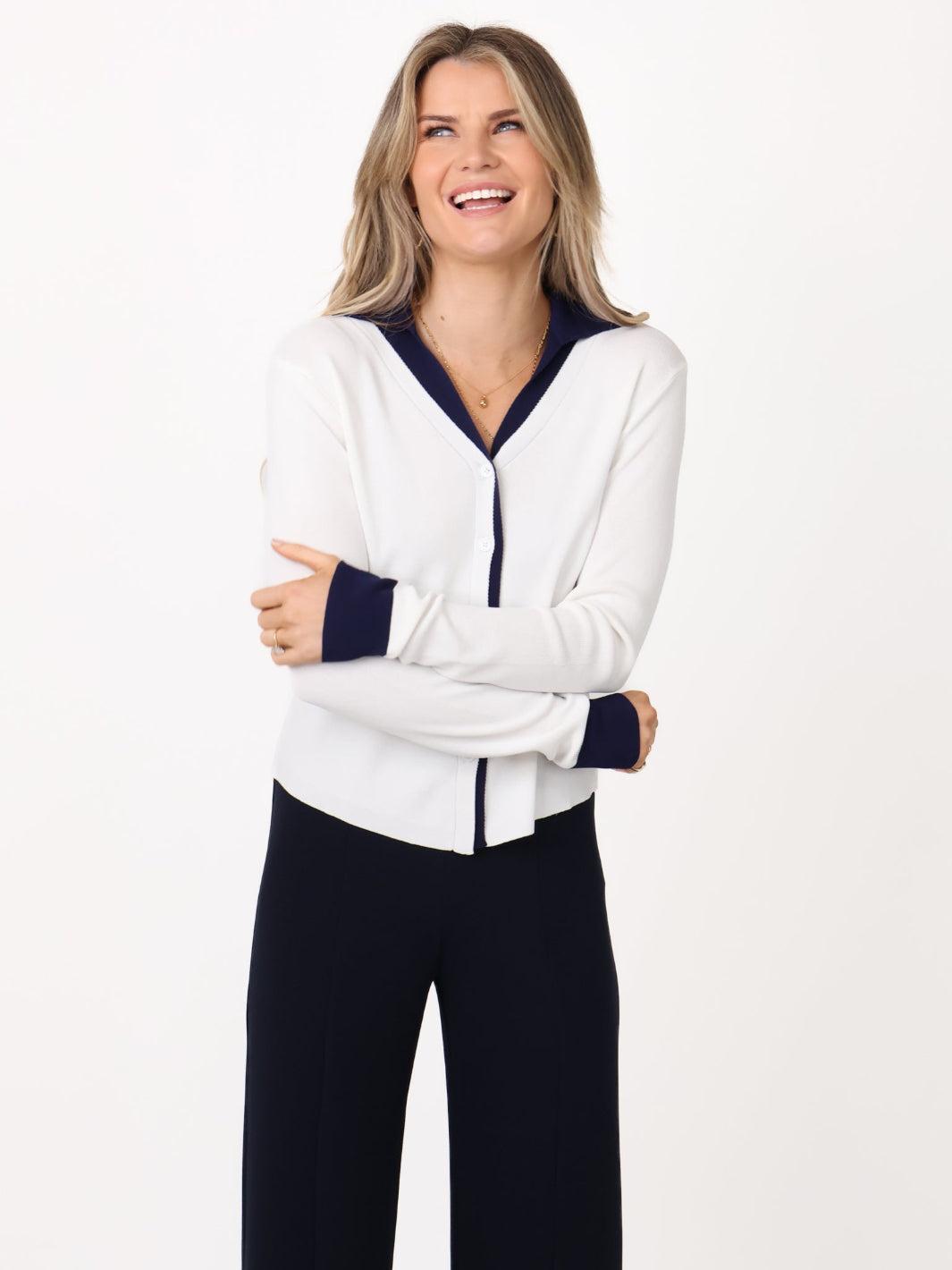 Kate & Pippa Raya Cardigan In White-Kate & Pippa